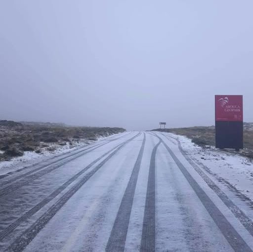 Neve cobre a Serra da Freita na madrugada deste domingo Neve cobre a Serra da Freita na madrugada deste domingo