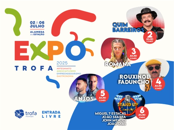 ExpoTrofa 2025 arranca esta quarta-feira com Quim Barreiros como cabeça de cartaz ExpoTrofa 2025 arranca esta quarta-feira com Quim Barreiros como cabeça de cartaz