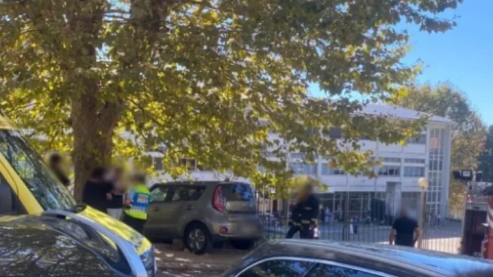 Veículo elétrico despista-se e embate em escola de São João da Madeira