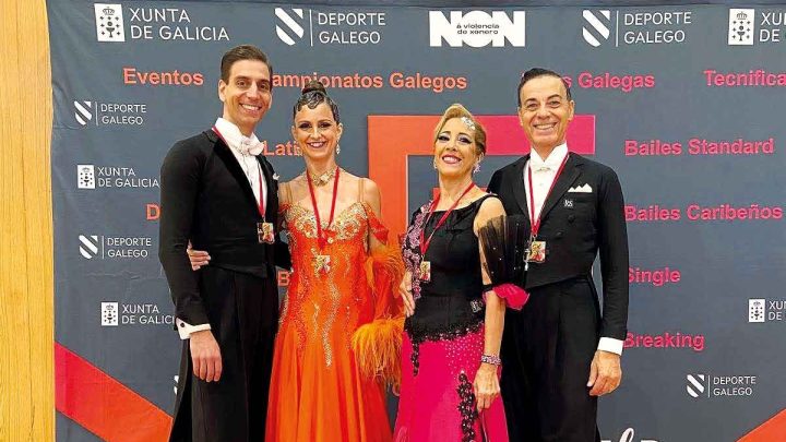 Clube Os Amigos das Danças de São João da Madeira brilham em Tui no Circuito Ibérico de Dança Desportiva