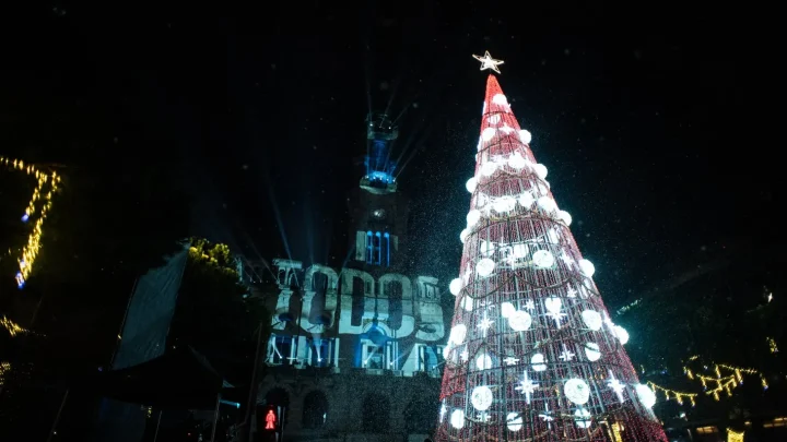 Porto acende luzes de Natal com espetáculo e milhares de visitantes nos Aliados