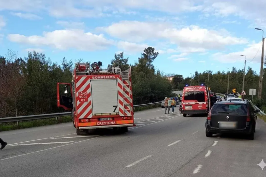 Acidente entre mota e carro em Gaia provoca ferido ligeiro