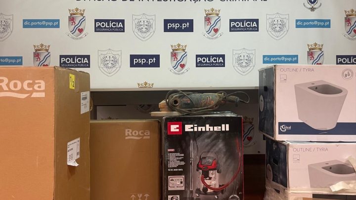 PSP detém dois homens e recupera material roubado em Gondomar