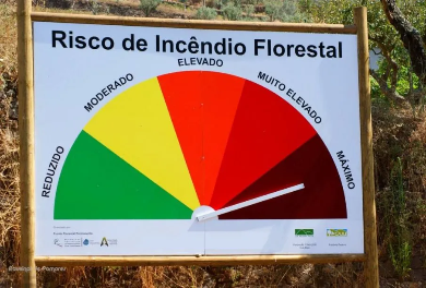 Calor mantém quase todo o país sob risco máximo ou muito elevado de incêndio